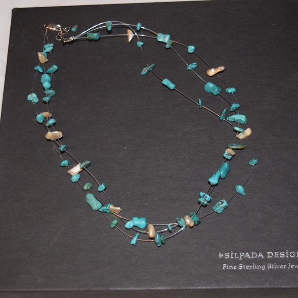 Silpada Turquoise Mother-of-Pearl Necklace - Picture 3 of 6